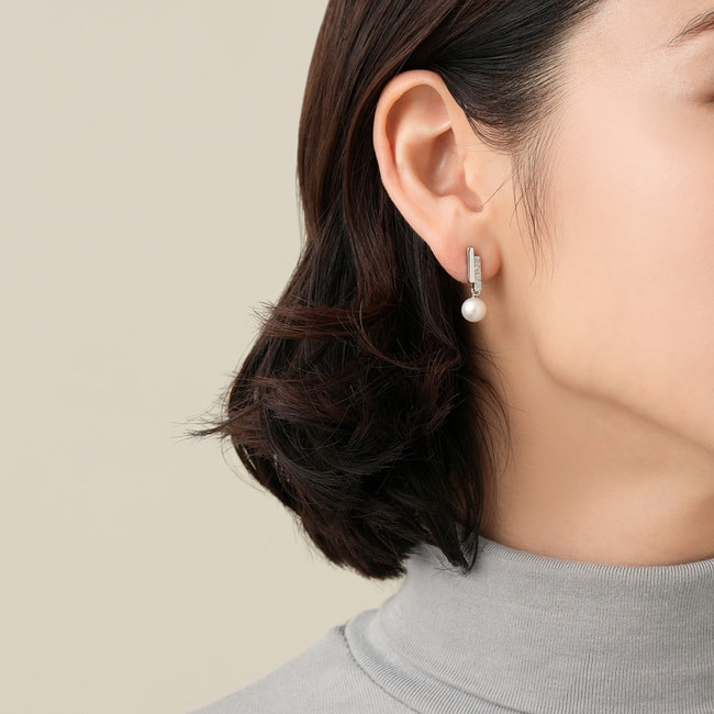 淡水パール イヤリング