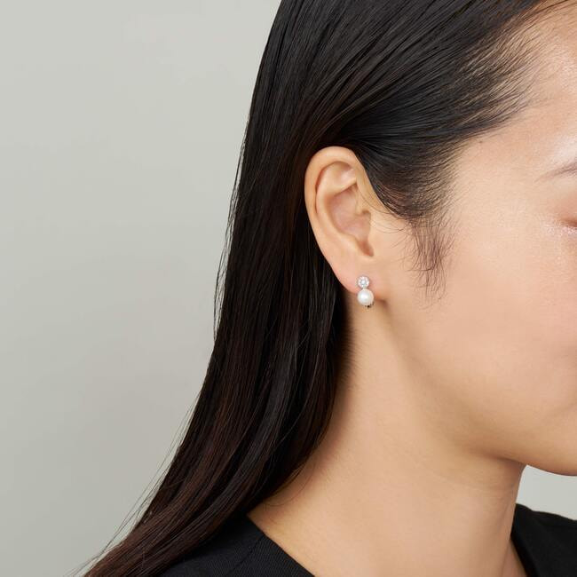 淡水パール イヤリング