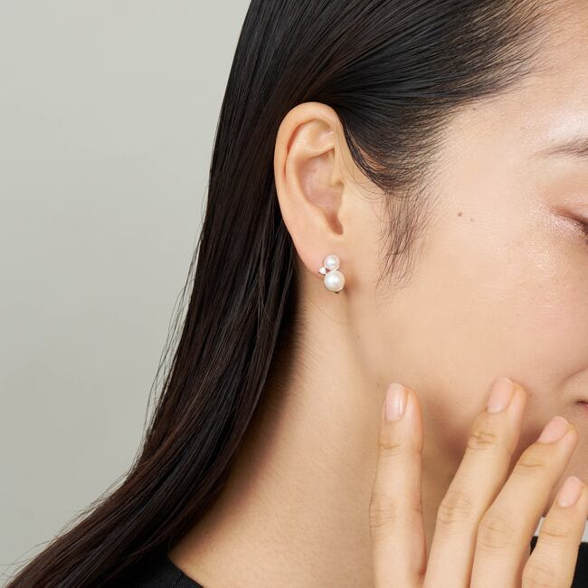 淡水パール イヤリング