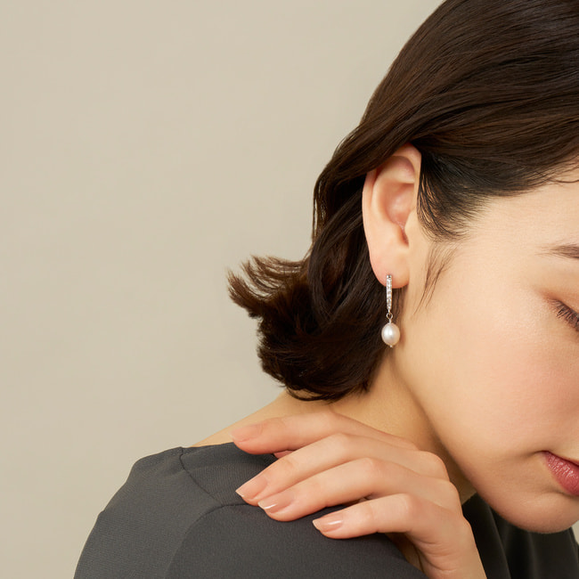 《STORY4月号掲載》淡水パール イヤリング