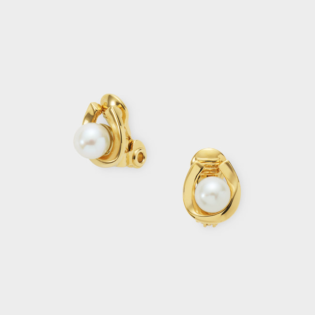 ホースシュー 淡水パール イヤリング