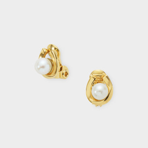 ホースシュー 淡水パール イヤリング