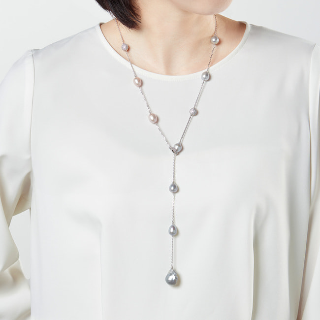 淡水パール ステーションネックレス