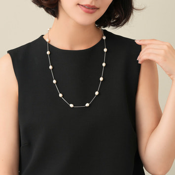 VBPN453165PF 淡水パール ステーションネックレス｜ネックレス