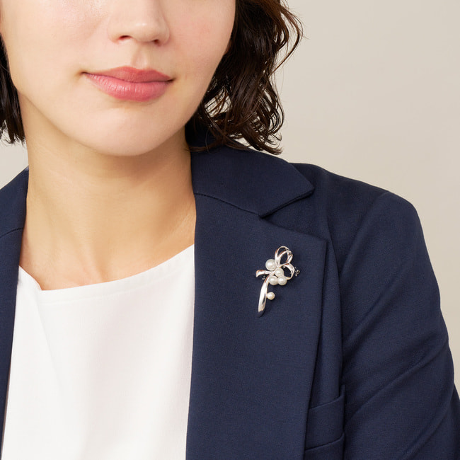 淡水パール ブローチ