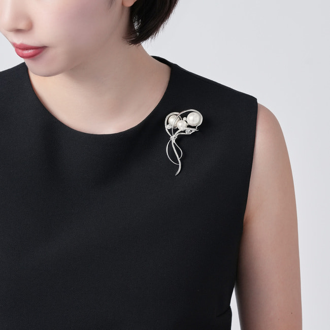 貝パール ブローチ