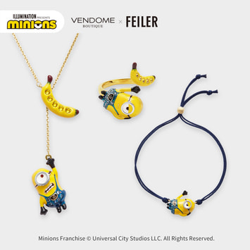 ミニオン ハンカチセット ネイビー ライトブルー minion collection Vol.03｜ヴァンドームブティック（VENDOME
