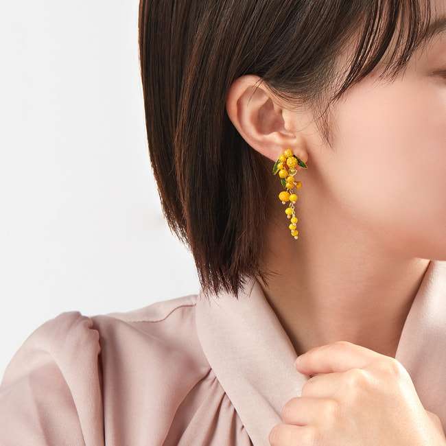 ミモザ イヤリング