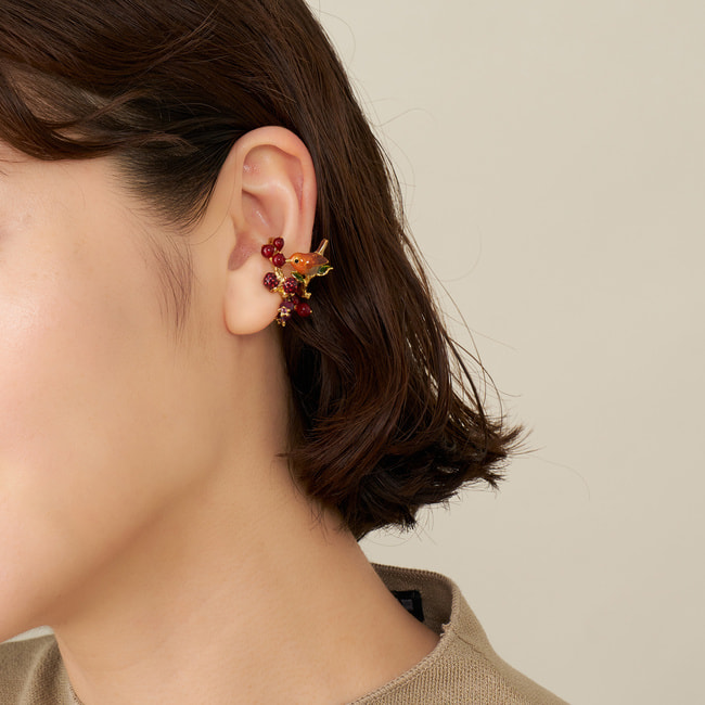 コマドリ&ベリー イヤーカフ