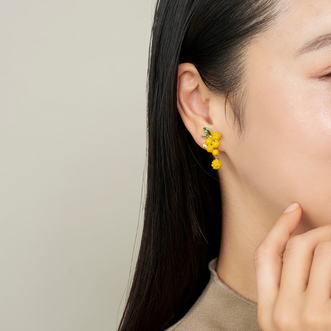 ミモザ イヤリング