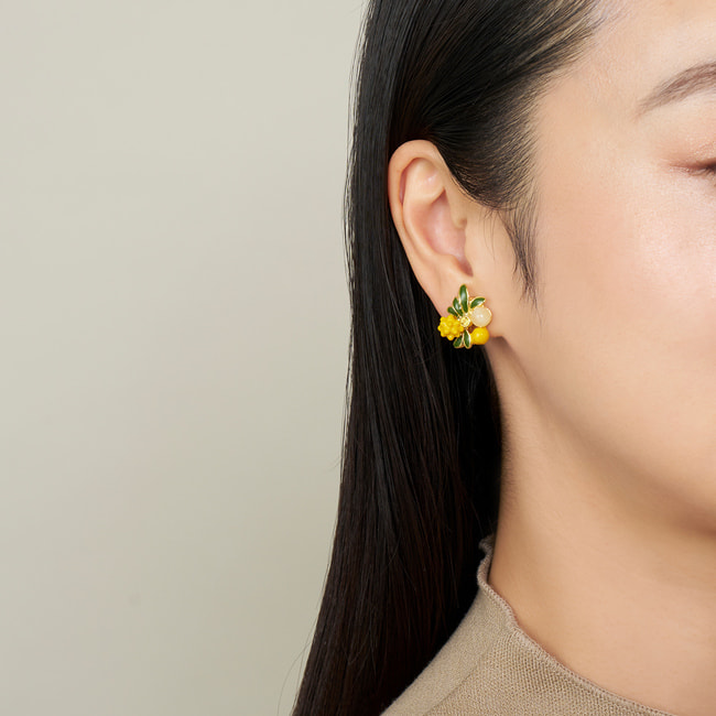 ミモザ イヤリング