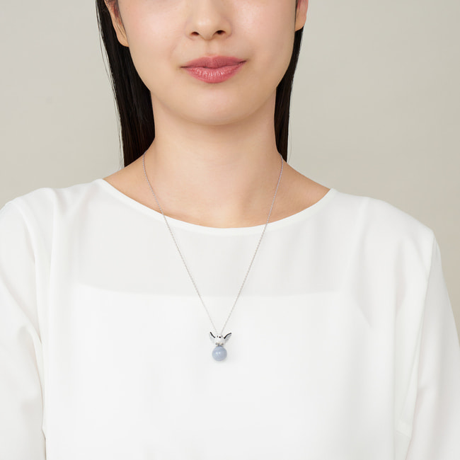 【フェイラーコラボレーション】シマエナガ ネックレス・ハンカチセット