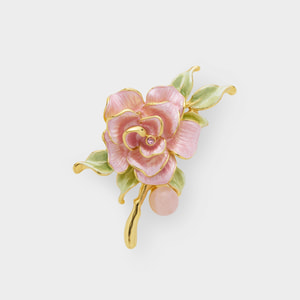 【VENDOME BOUTIQUE】バラブローチ ローズクォーツ バラ ブローチ(VBRV0314__RQ)|ブローチ