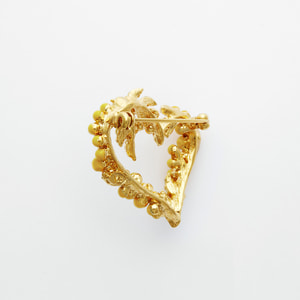 VBRV4226__Y3 ミモザ ハート ブローチ｜ブローチ｜クリスマス