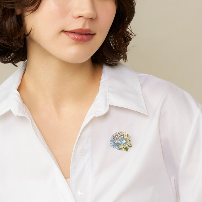 紫陽花 ブローチ