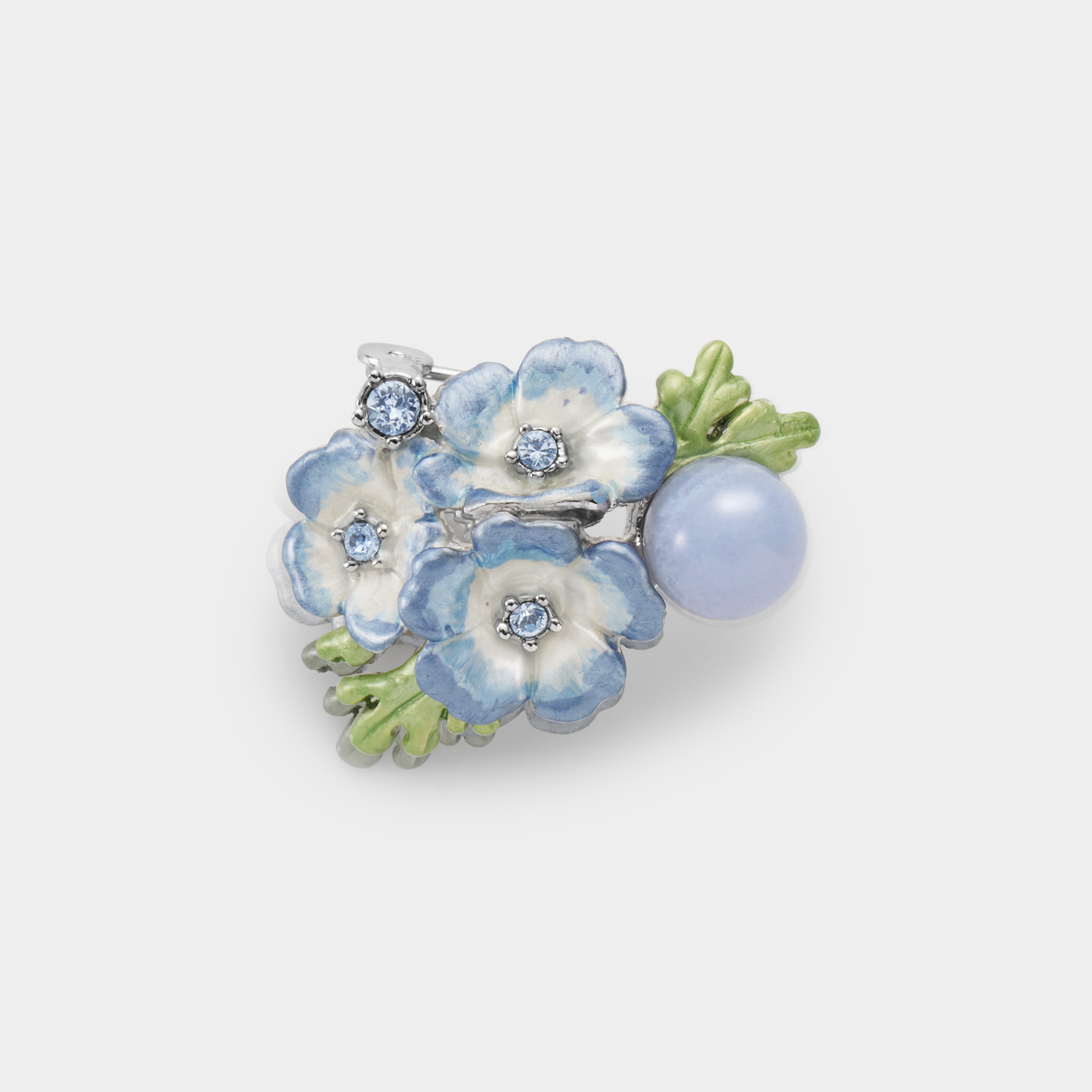ブルーレースアゲート ネモフィラ ブローチ