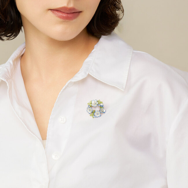 ネモフィラ ブローチ