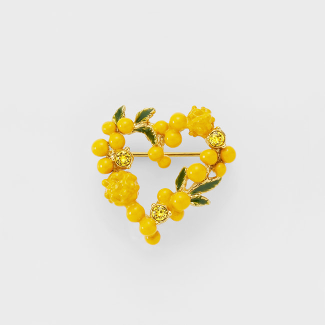 ミモザ ブローチ