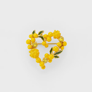ミモザ ブローチ