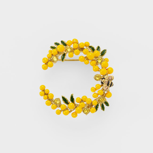 ミモザ ブローチ