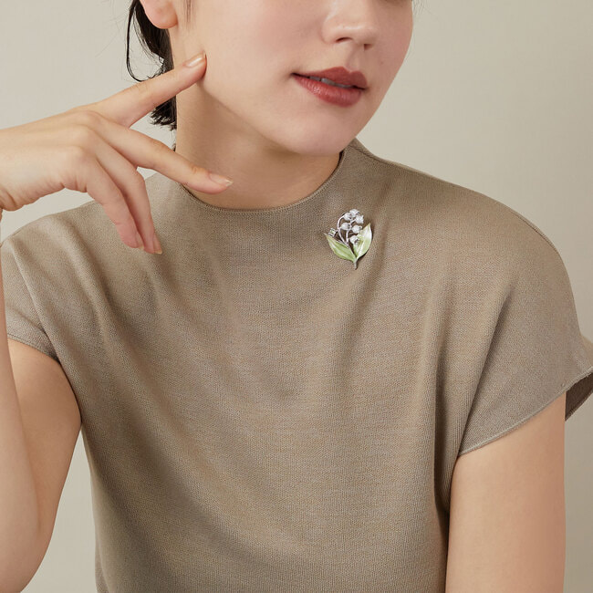 すずらん ブローチ