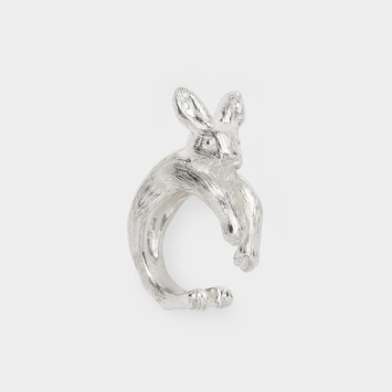 【旭山動物園応援企画】エゾユキウサギ イヤーカフ