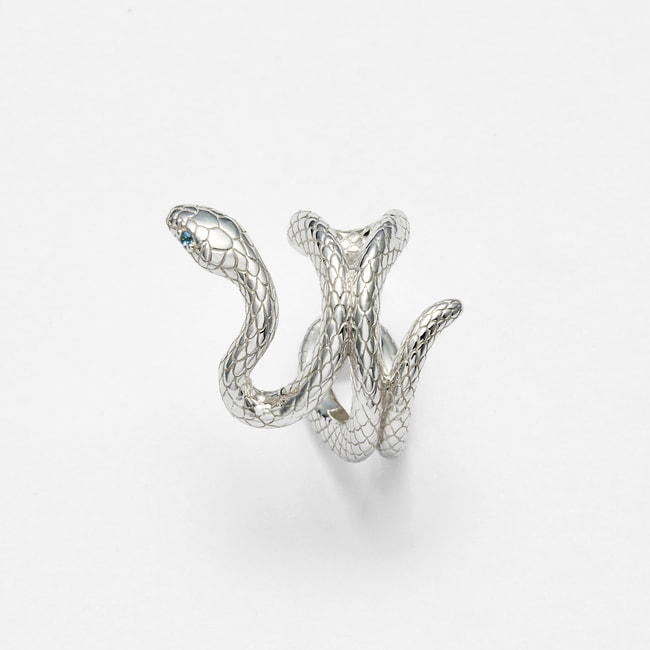 【旭山動物園応援企画】アオダイショウ イヤーカフ