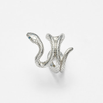 【旭山動物園応援企画】アオダイショウ イヤーカフ