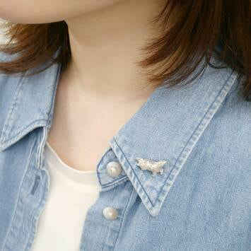 【旭山動物園応援企画】ホッキョクグマ ブローチ