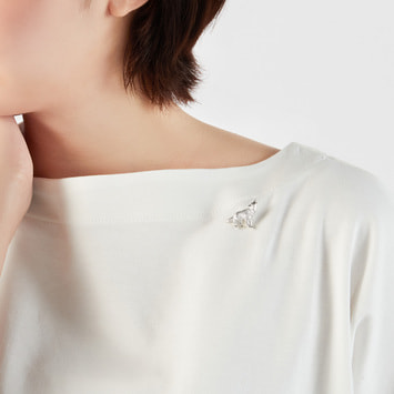 【旭山動物園応援企画】シンリンオオカミ ブローチ