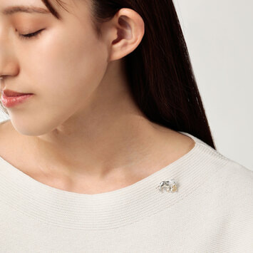 【旭山動物園応援企画】ライオン(親子) ブローチ